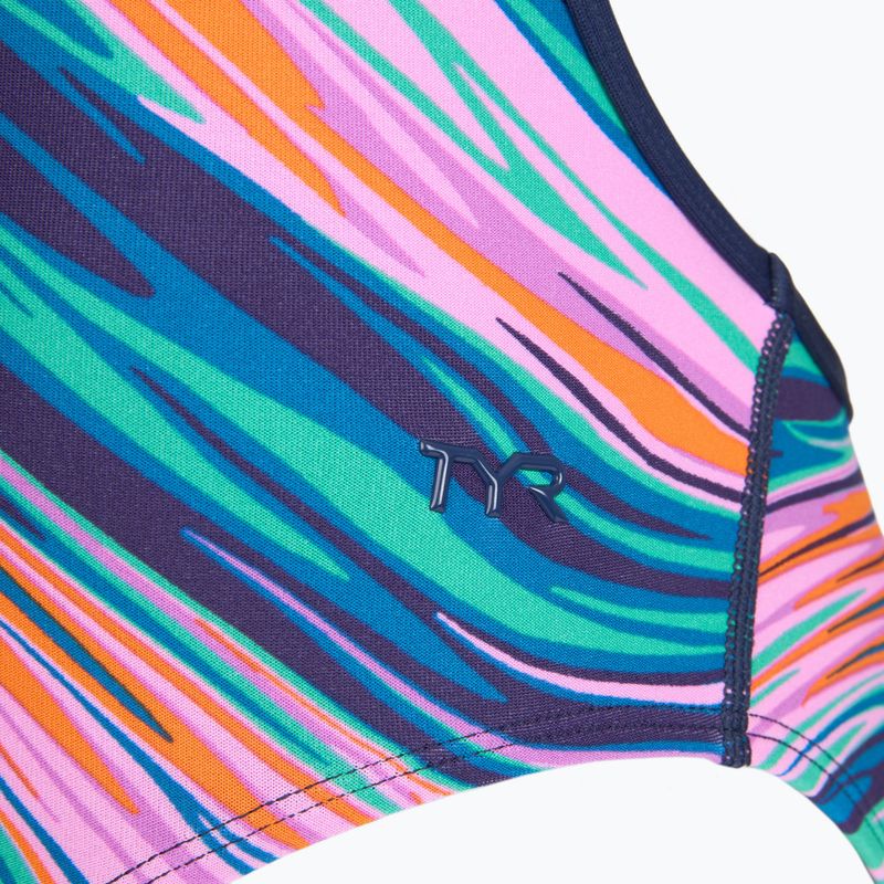 Costume da bagno intero da donna TYR Durafast Elite Riptidal Trinityfit pink/multi 3