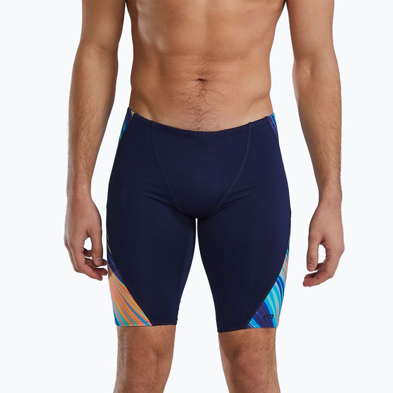 Maschile TYR Durafast Elite Riptidal Jammer verde acqua/arancio 5