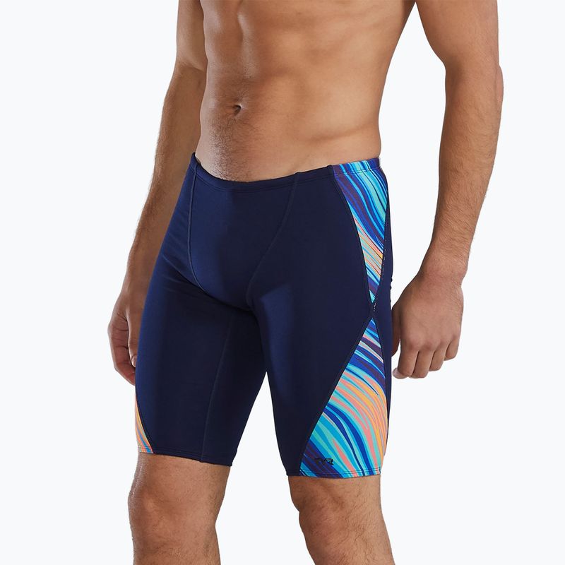 Maschile TYR Durafast Elite Riptidal Jammer verde acqua/arancio 7