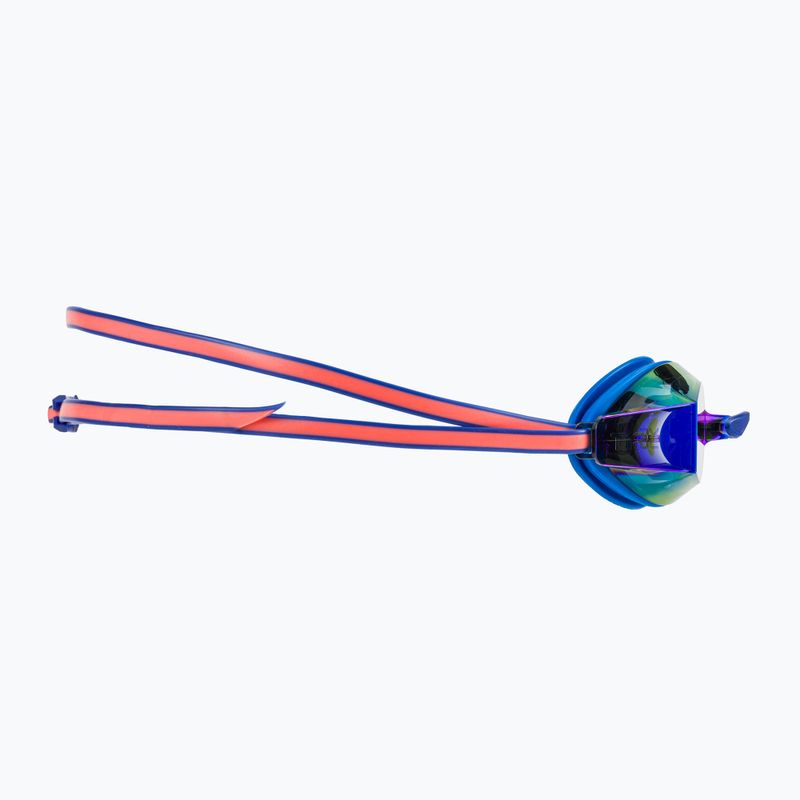 Occhialini da nuoto donna TYR Blackops 140 Ev Racing Specchiati blu/corallo 3