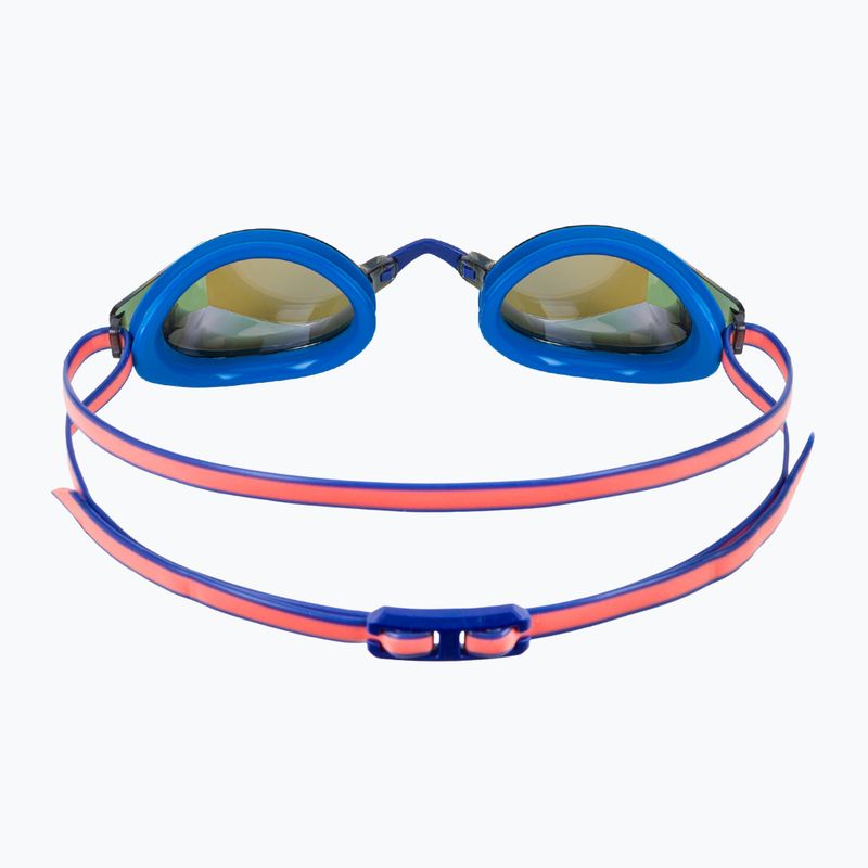Occhialini da nuoto donna TYR Blackops 140 Ev Racing Specchiati blu/corallo 4