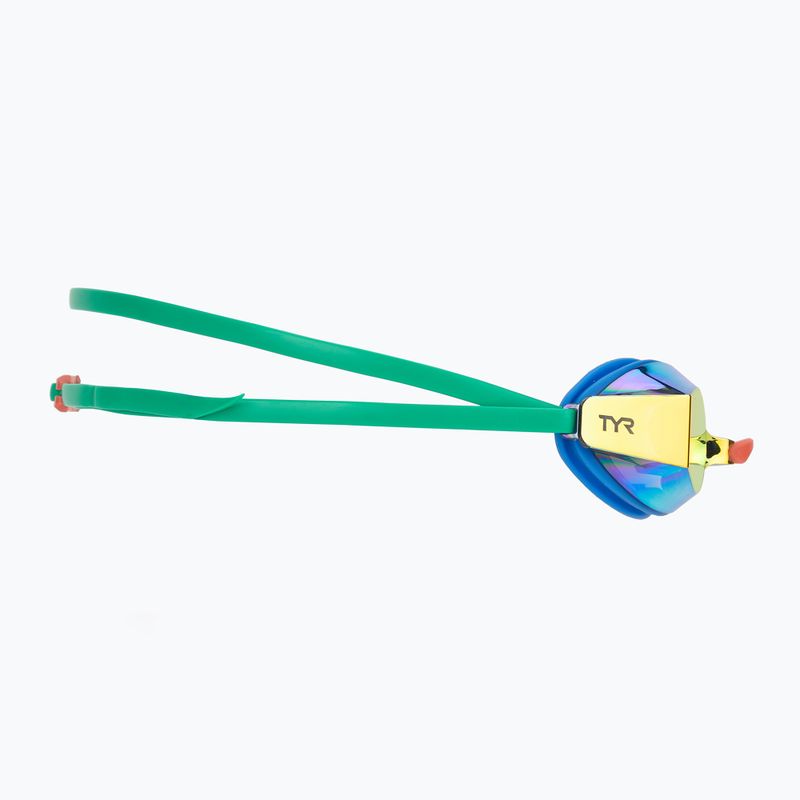 Occhiali da nuoto TYR Blackops 140 Ev Racing Mirrored blu/verde 3