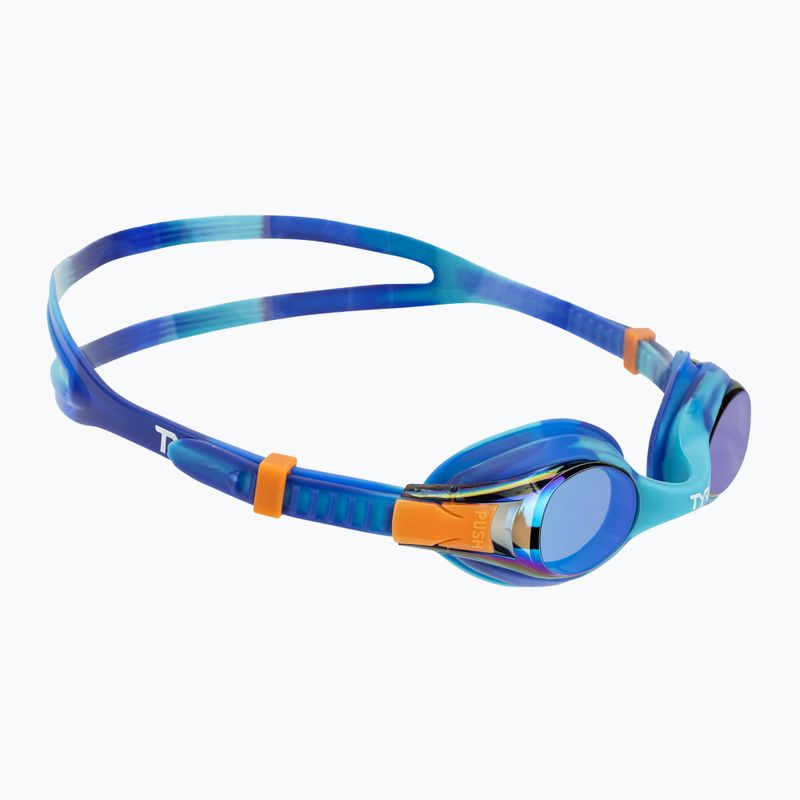 Occhialini da nuoto per bambini TYR Swimple Tie Dye Mirrored blu / multi