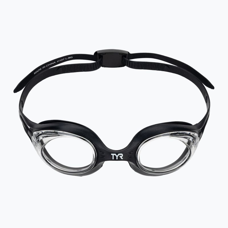 Occhialini da nuoto TYR Hydra Flare per bambini nero / cear 2