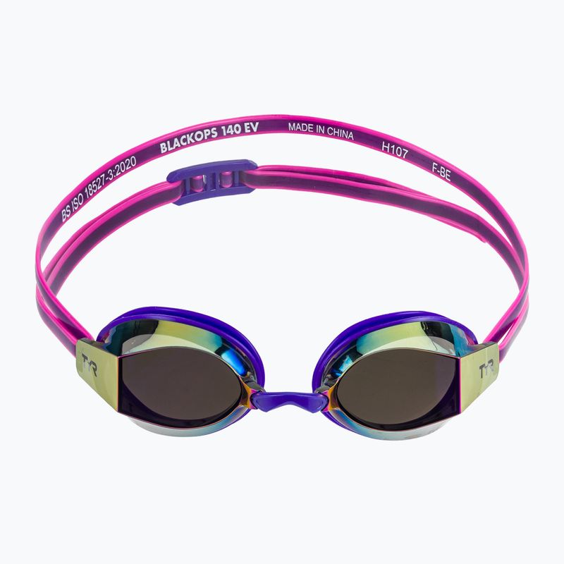 Occhiali da nuoto donna TYR Blackops 140 Ev Racing Specchiati viola/rosa 2