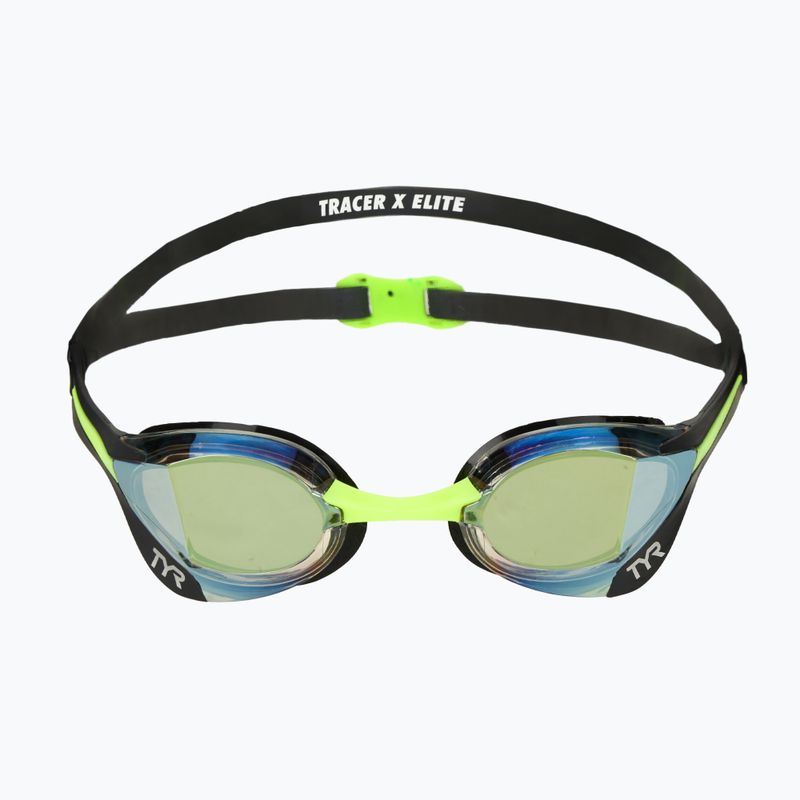 Occhiali da nuoto TYR Tracer-X Elite Racing Mirrored nero/lime 2