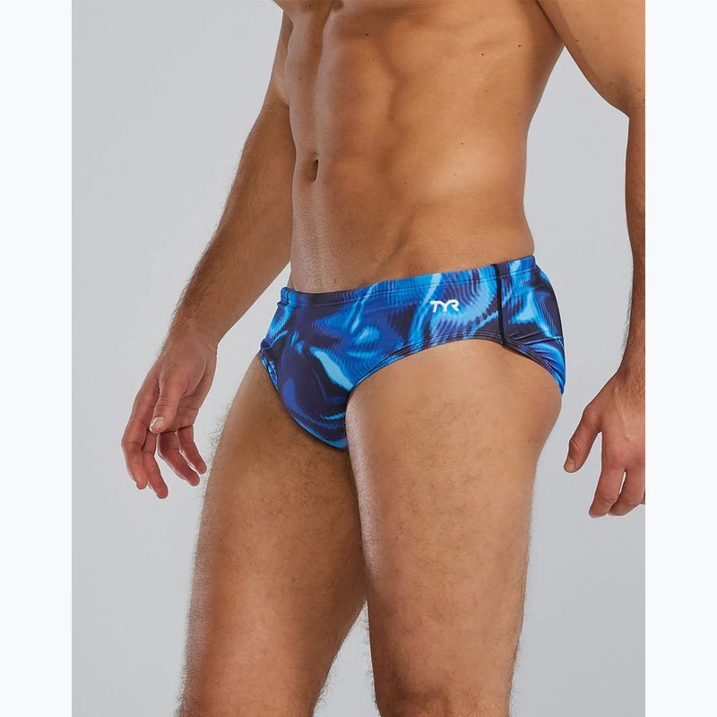 Slip da nuoto uomo TYR Durafast Elite Waveform Brief blue 4