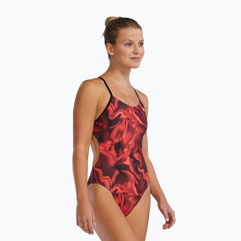 Costume da nuoto intero donna TYR Durafast Elite Waveform Cutoutfit red 6