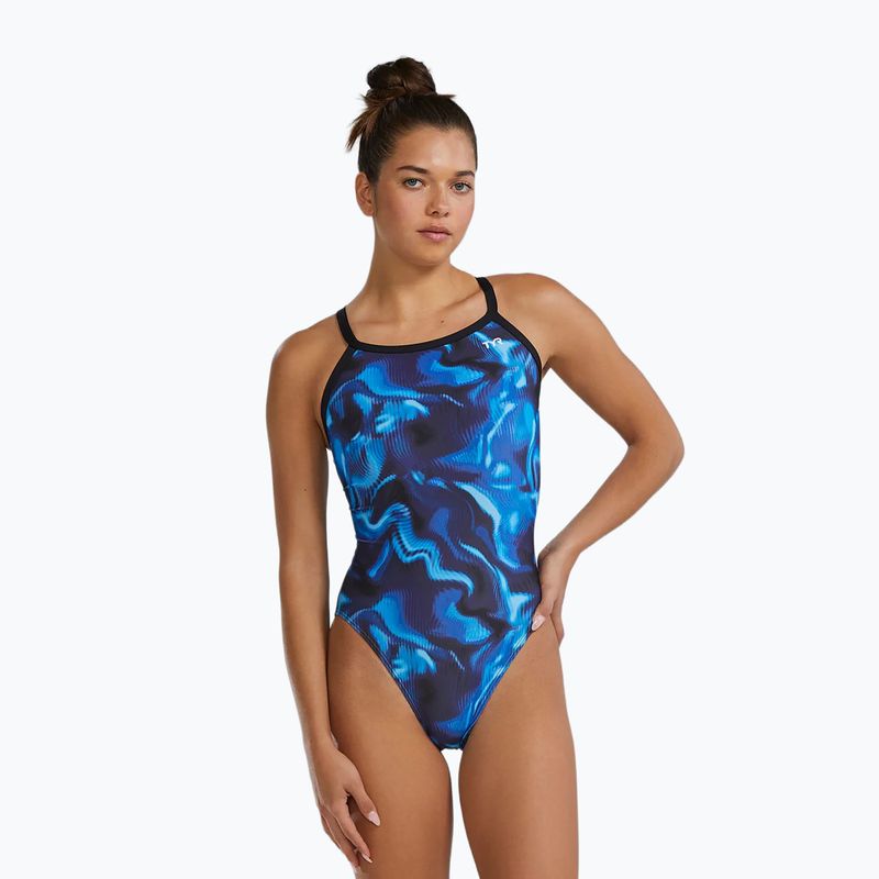 Costume da nuoto intero da donna TYR Durafast Elite Waveform Diamondfit blue 4