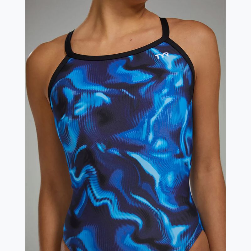 Costume da nuoto intero da donna TYR Durafast Elite Waveform Diamondfit blue 8