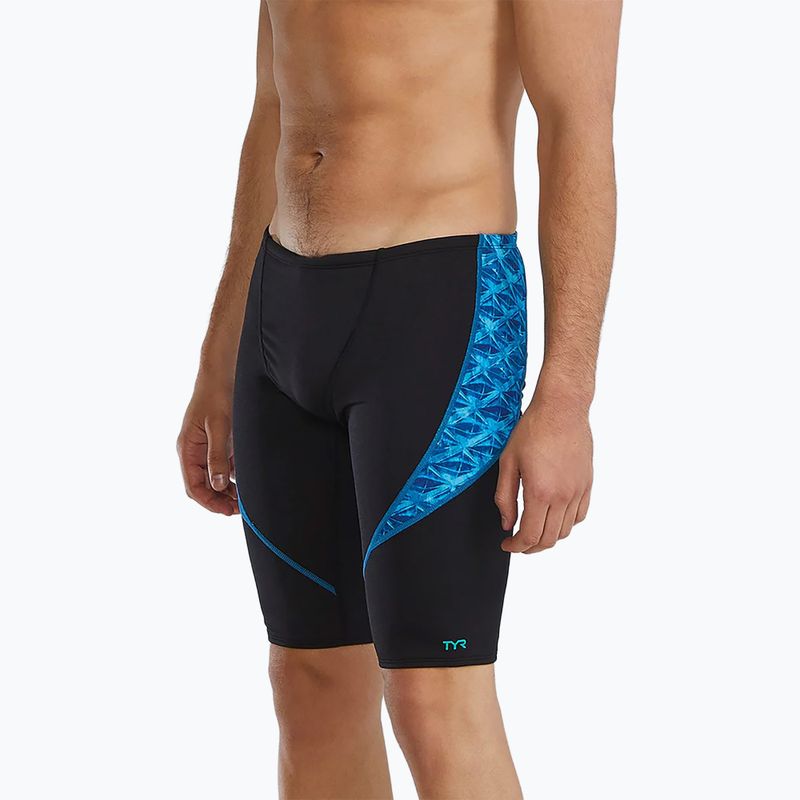 Jammer da nuoto da uomo TYR Durafast Elite Oceanid Jammer light blue/aqua 3