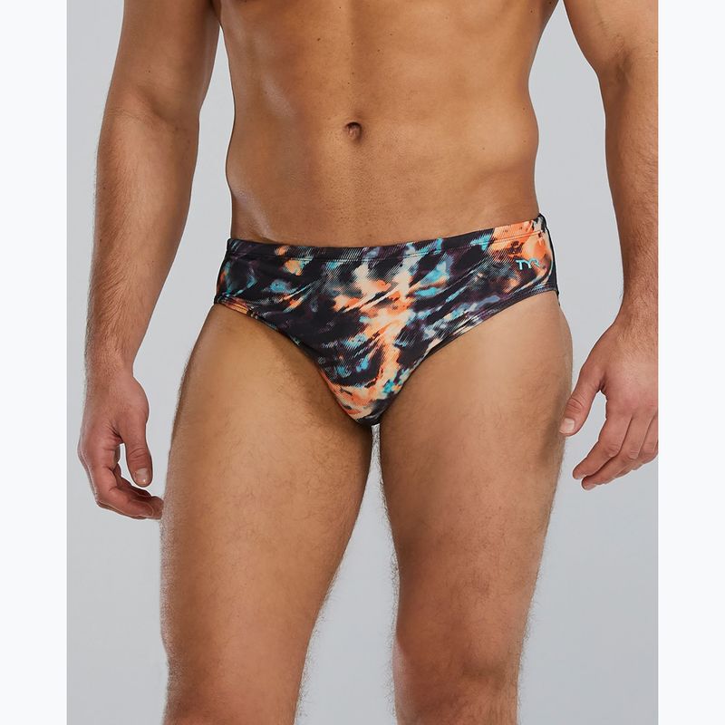 Slip da nuoto Tyr Durafast Elite Validus arancio/acqua/nero per uomo