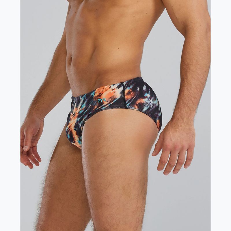Slip da nuoto Tyr Durafast Elite Validus arancio/acqua/nero per uomo 3