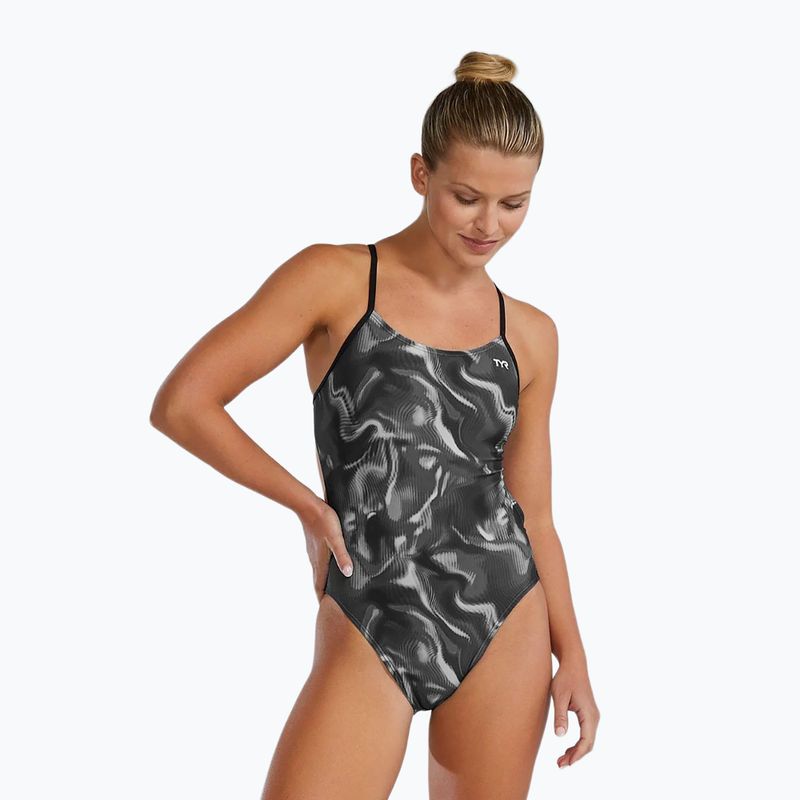 Costume intero da donna TYR Durafast Elite Waveform Cutoutfit titanium 4
