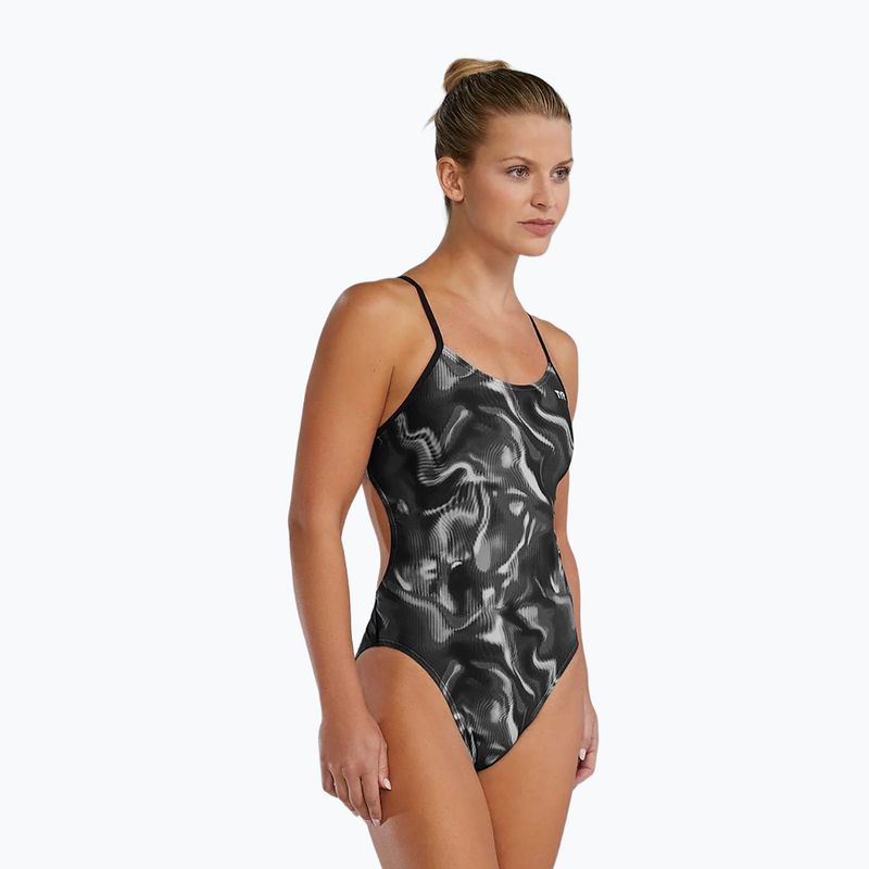 Costume intero da donna TYR Durafast Elite Waveform Cutoutfit titanium 6