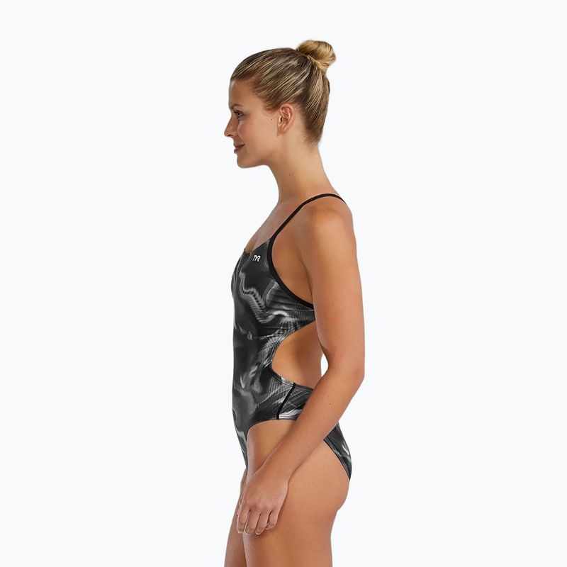 Costume intero da donna TYR Durafast Elite Waveform Cutoutfit titanium 7