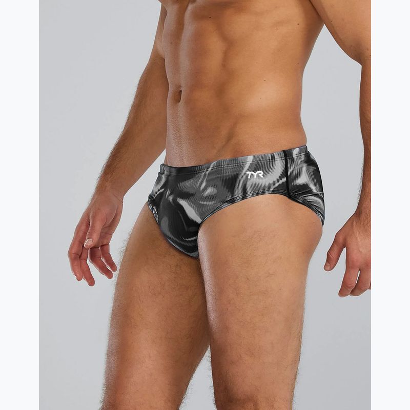 Slip da nuoto uomo TYR Durafast Elite Waveform Brief titanium 3