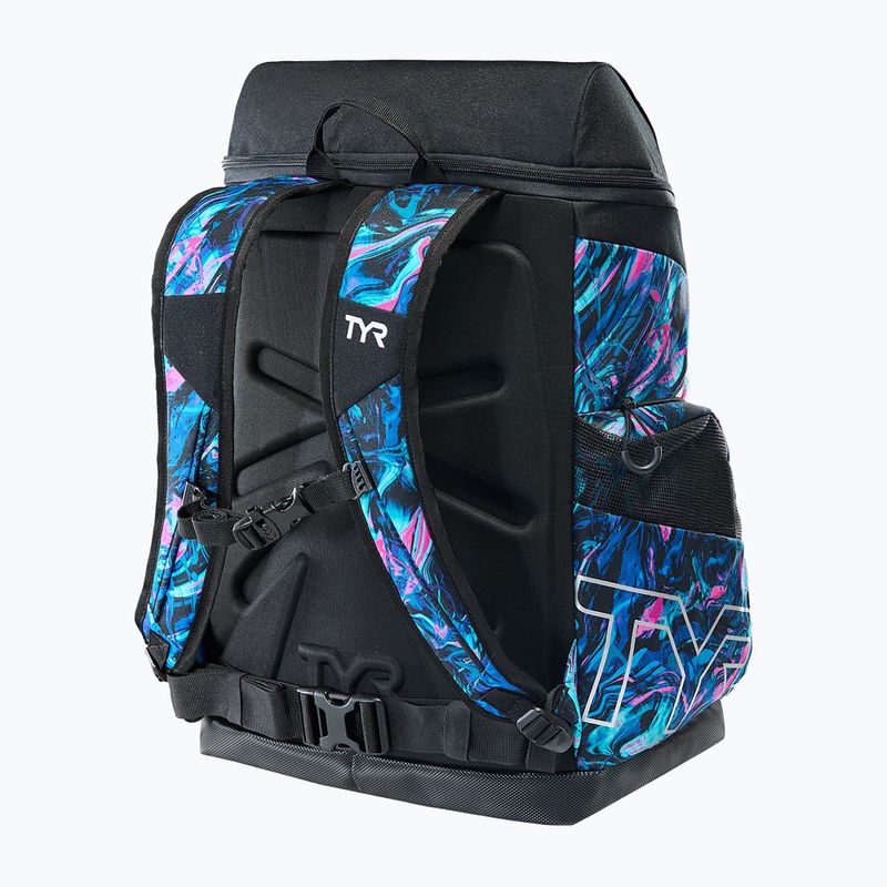 Zaino da nuoto TYR Alliance Printed 45 l blue/pink marmais 2