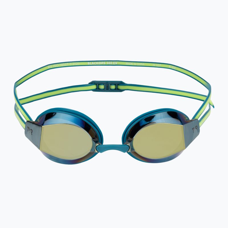 Occhialini da nuoto TYR Blackops 140 Ev Racing Mirrored turquoise/lime 2