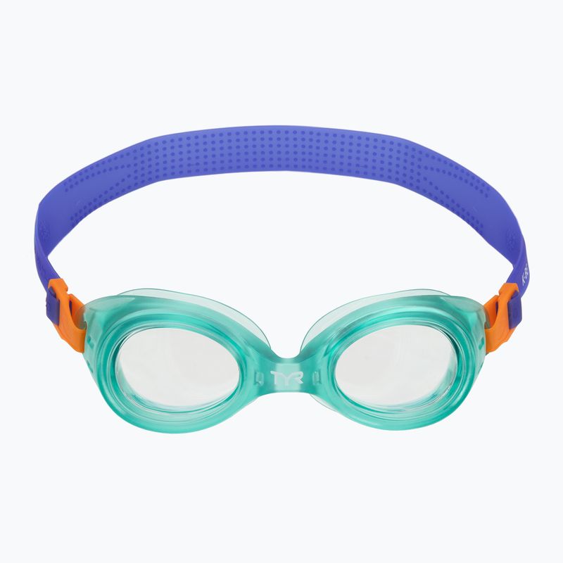 Occhialini da nuoto per bambini TYR Aqua Blaze green/orange 2