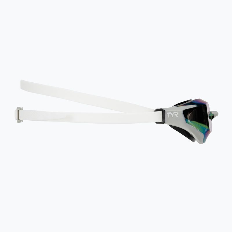 Occhialini da nuoto TYR Tracer-X RZR Mirrored white/grey 3