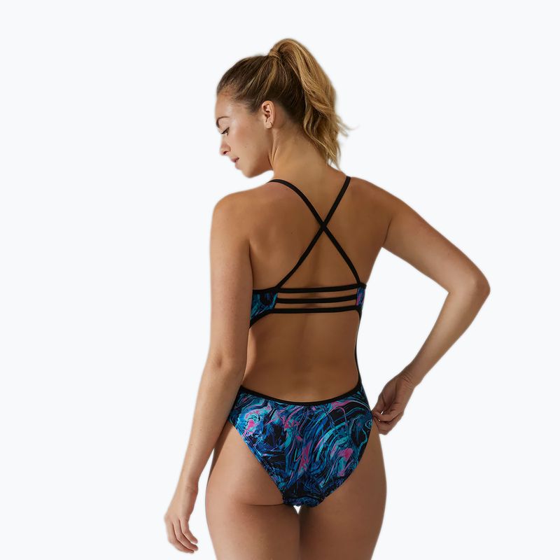 Costume da bagno intero donna TYR Durafast Elite Trinityfit blue/pink marmais 2