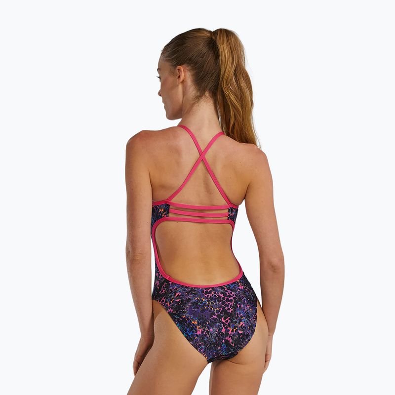 Costume da nuoto intero da donna TYR Durafast Elite Trinityfit petunia stipple 2