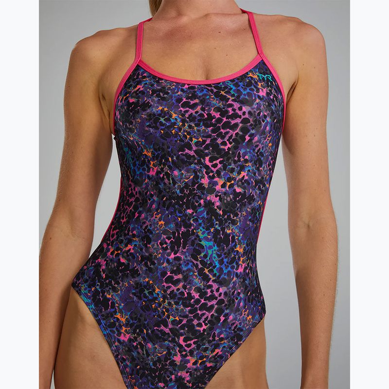 Costume da nuoto intero da donna TYR Durafast Elite Trinityfit petunia stipple 5