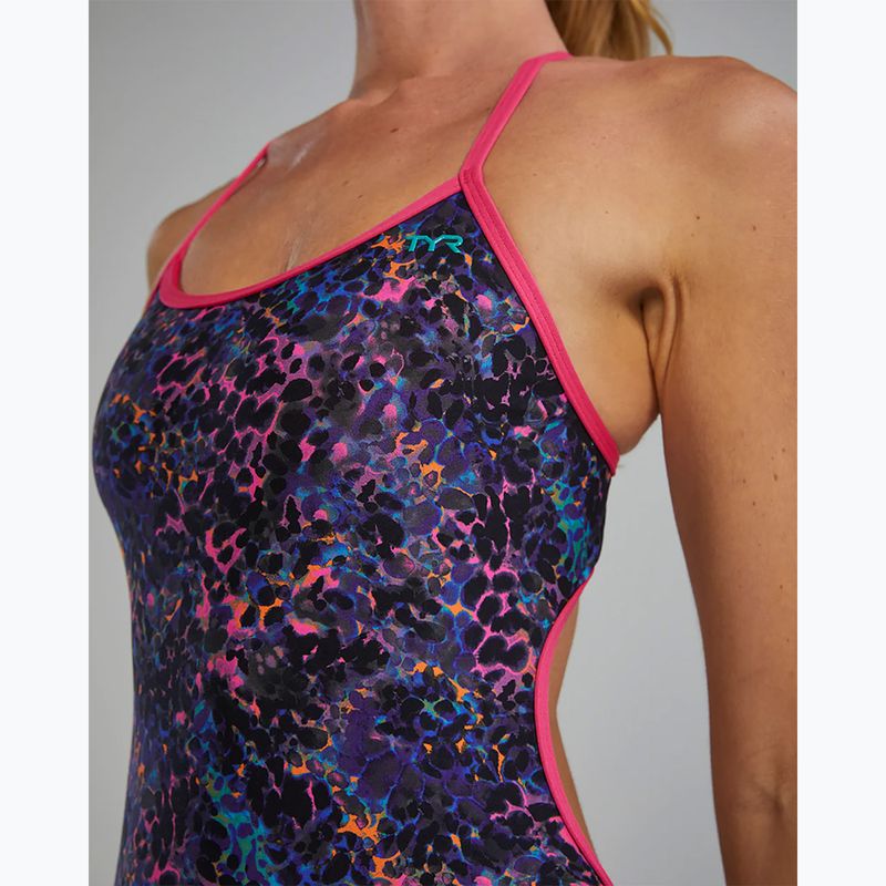 Costume da nuoto intero da donna TYR Durafast Elite Trinityfit petunia stipple 7