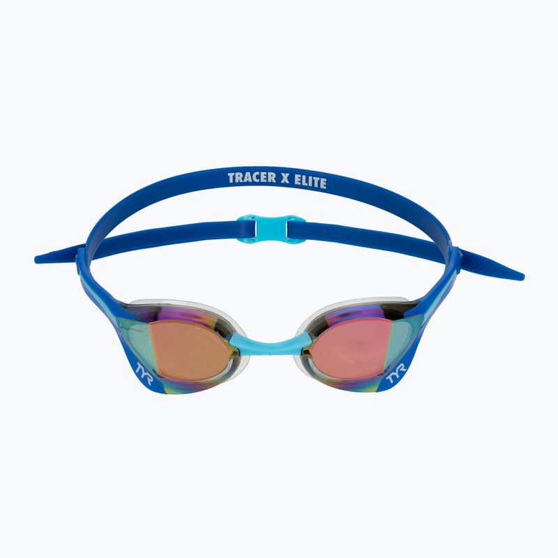 Occhialini da nuoto TYR Tracer-X Elite Racing Mirrored blue/turquoise 3
