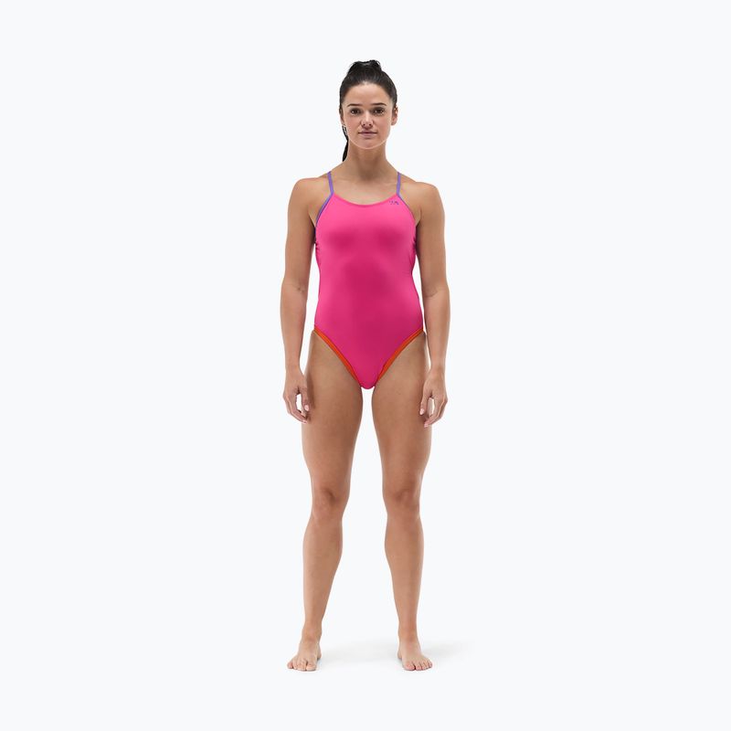 Costume da bagno intero donna Tyr Multistrap Cutoutfit Durafast Elite pink/multi 2