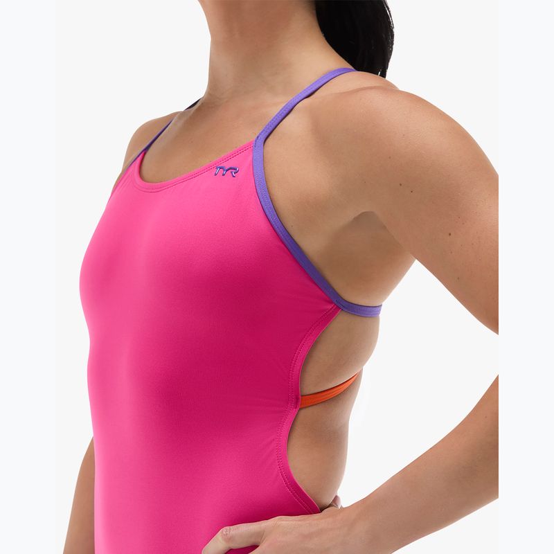 Costume da bagno intero donna Tyr Multistrap Cutoutfit Durafast Elite pink/multi 6