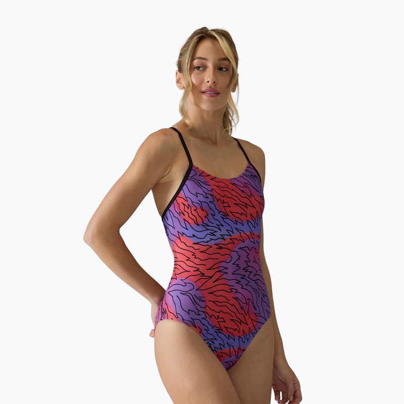 Costume da bagno intero donna Tyr Cutoutfit Hodori orange/purple 3