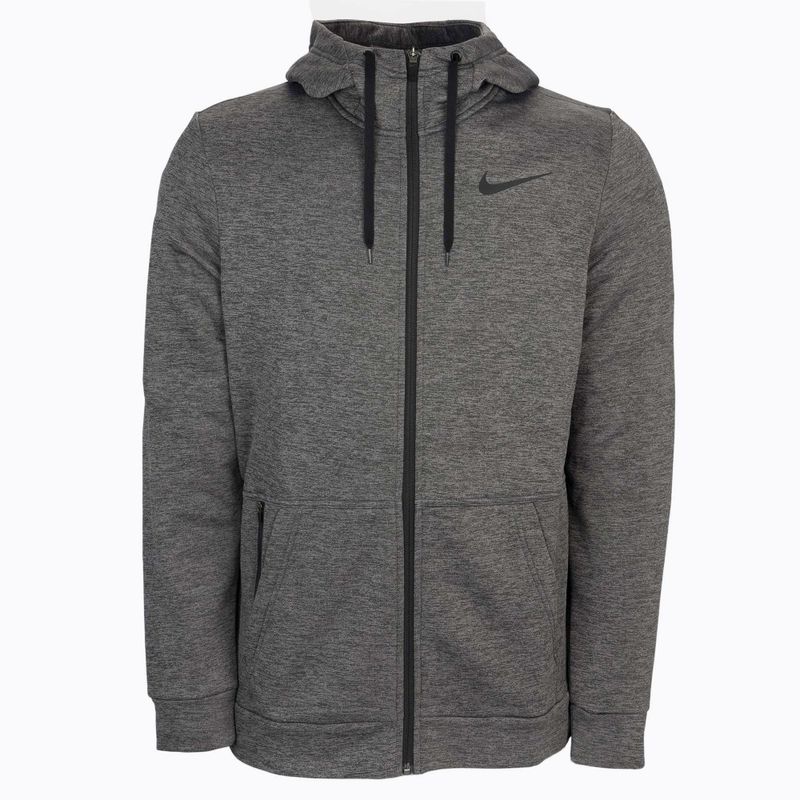 Felpa da uomo Nike Therma Hoodie Full Zip in antracite/erica nera