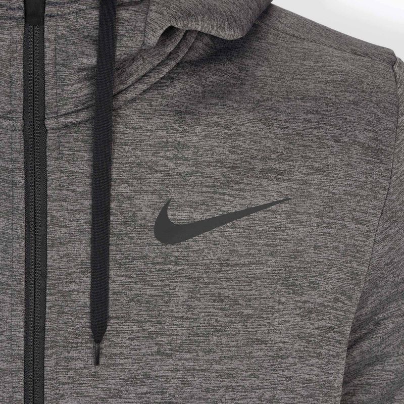 Felpa da uomo Nike Therma Hoodie Full Zip in antracite/erica nera 3