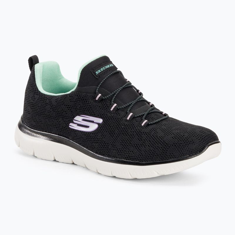 SKECHERS scarpe da donna Summits Leopard Spot nero/aqua