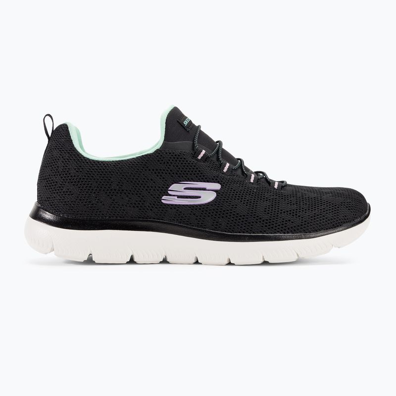 SKECHERS scarpe da donna Summits Leopard Spot nero/aqua 2