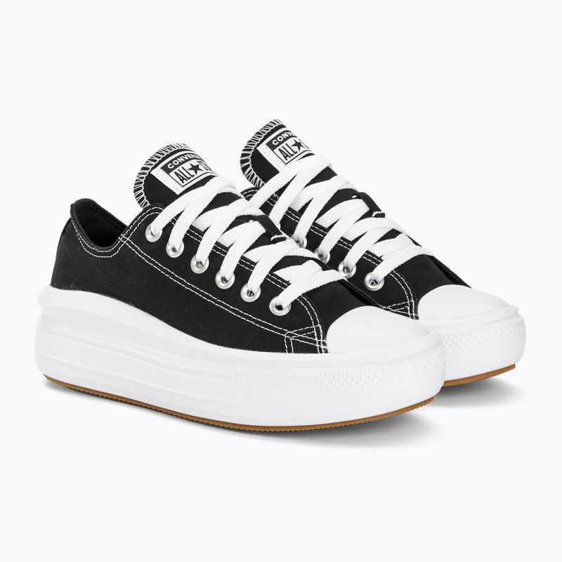 Scarpe da ginnastica da donna Converse Chuck Taylor All Star Move Canvas Platform Ox nero/bianco/bianco 4