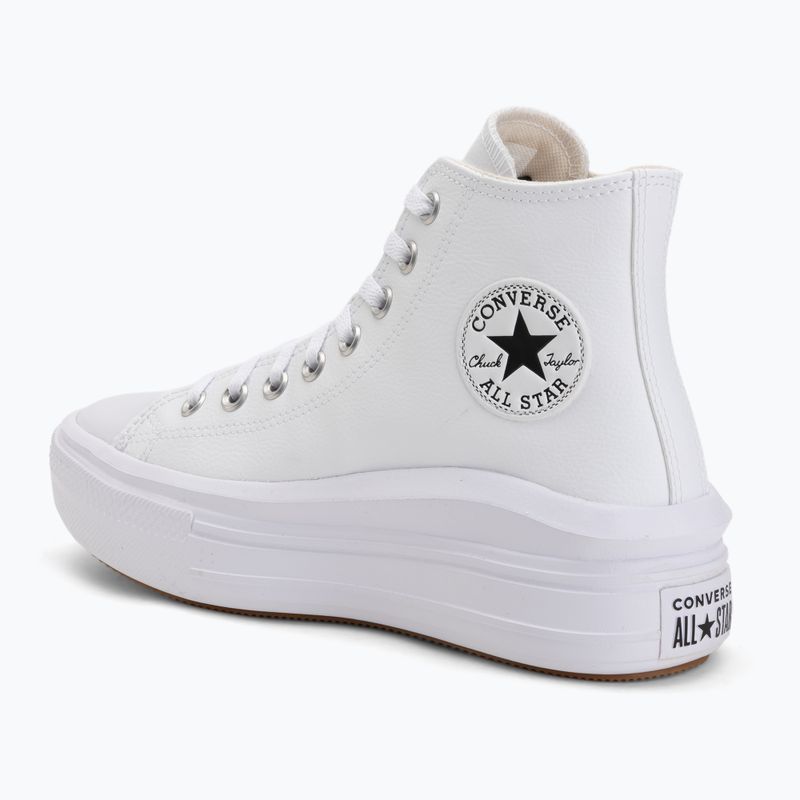 Sneakers da donna Converse Chuck Taylor All Star Move Platform Leather white 3