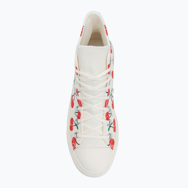 Scarpe da ginnastica da donna Converse Chuck Taylor All Star Lift Platform Cherries Hi egret/red/green 5