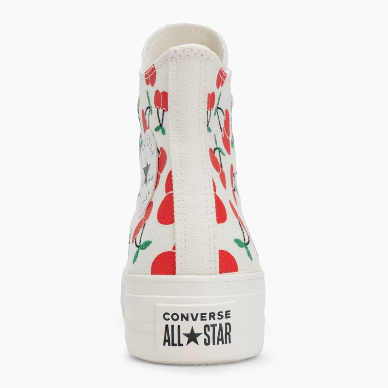 Scarpe da ginnastica da donna Converse Chuck Taylor All Star Lift Platform Cherries Hi egret/red/green 6