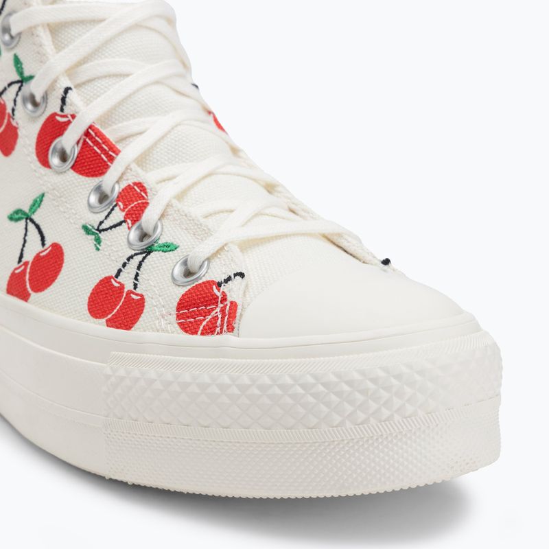 Scarpe da ginnastica da donna Converse Chuck Taylor All Star Lift Platform Cherries Hi egret/red/green 7