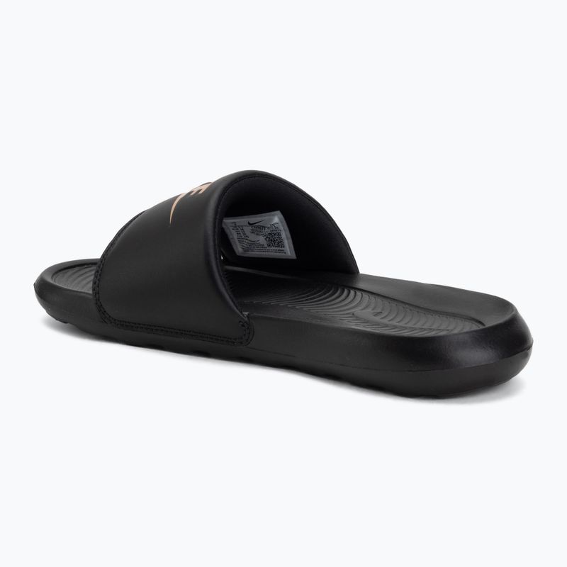 Ciabatte da donna Nike Victori One Slide black/black/metallic red bronze 3