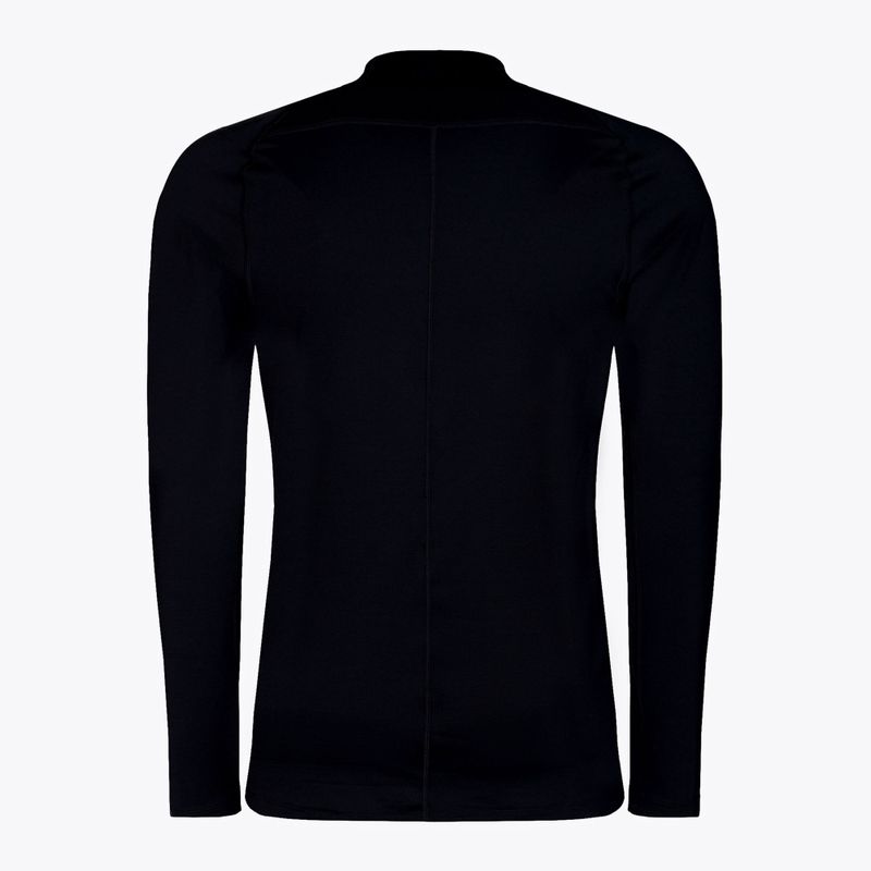 Maglia a maniche lunghe da allenamento Nike Pro Warm Mock nero/bianco da uomo 2