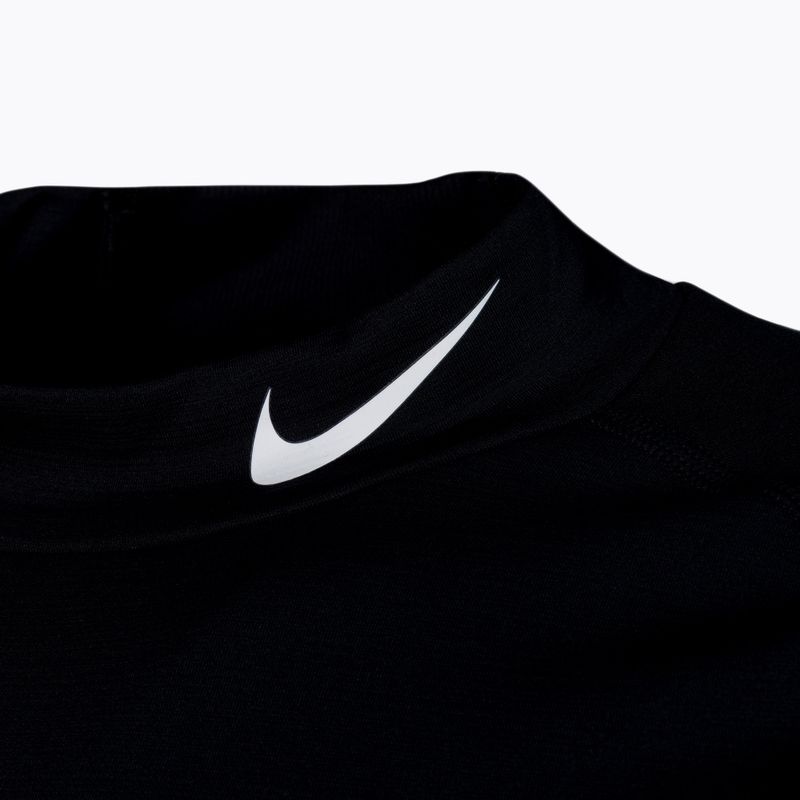 Maglia a maniche lunghe da allenamento Nike Pro Warm Mock nero/bianco da uomo 3