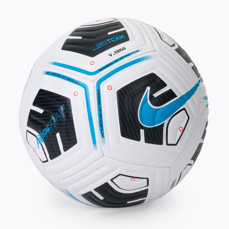 Nike Academy Team bianco / nero / blu fury calcio dimensioni 3 2