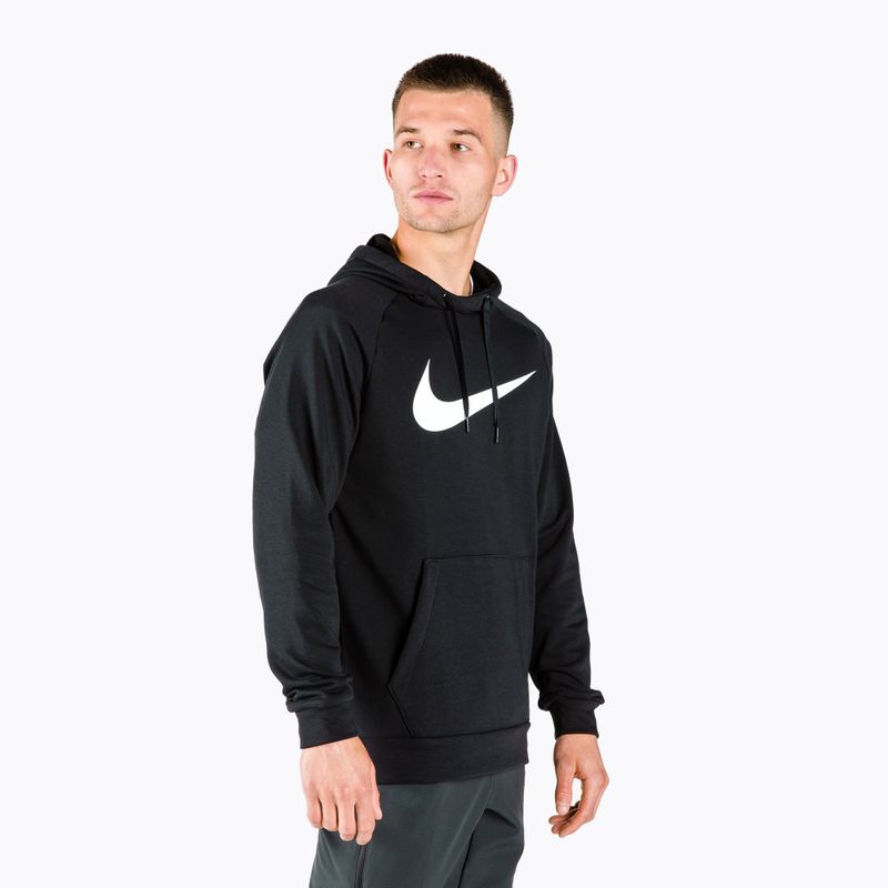 Felpa con cappuccio Nike Dri-Fit Uomo nero/bianco