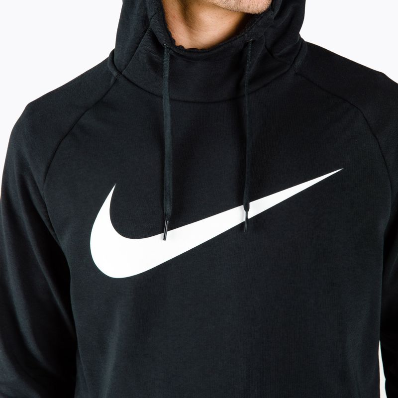 Felpa con cappuccio Nike Dri-Fit Uomo nero/bianco 4