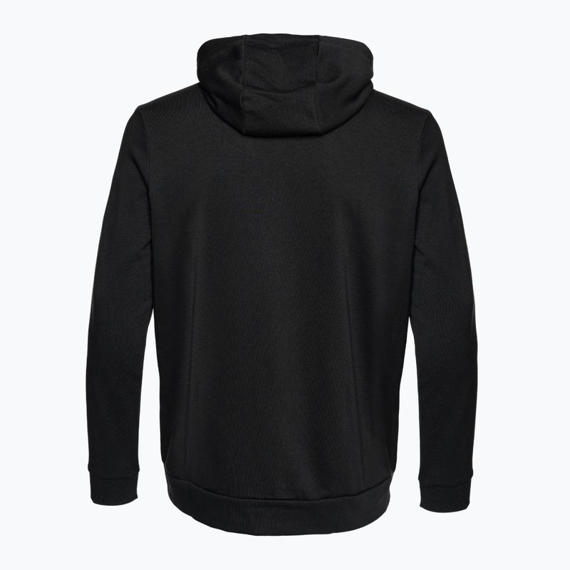 Felpa da uomo Nike Dri-Fit Fitness con cappuccio e zip intera in pile nero/bianco 2