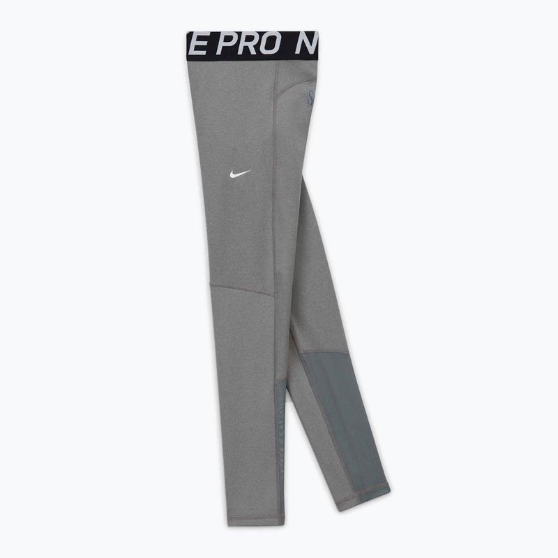 Leggings per bambini Nike Pro Dri-FIT carbon heather/white 7